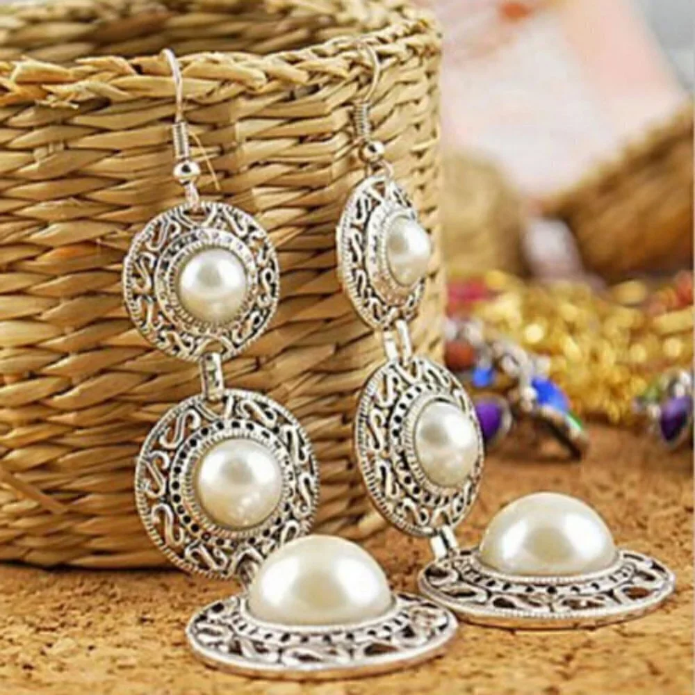 New Y2Kboho shell shape Gatsby drop festival vintage boho gypsy earrings